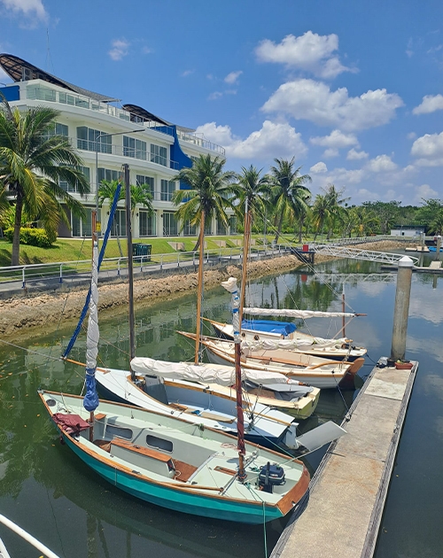 Character Boat Charters fleet in Krabi lagoon Thailand