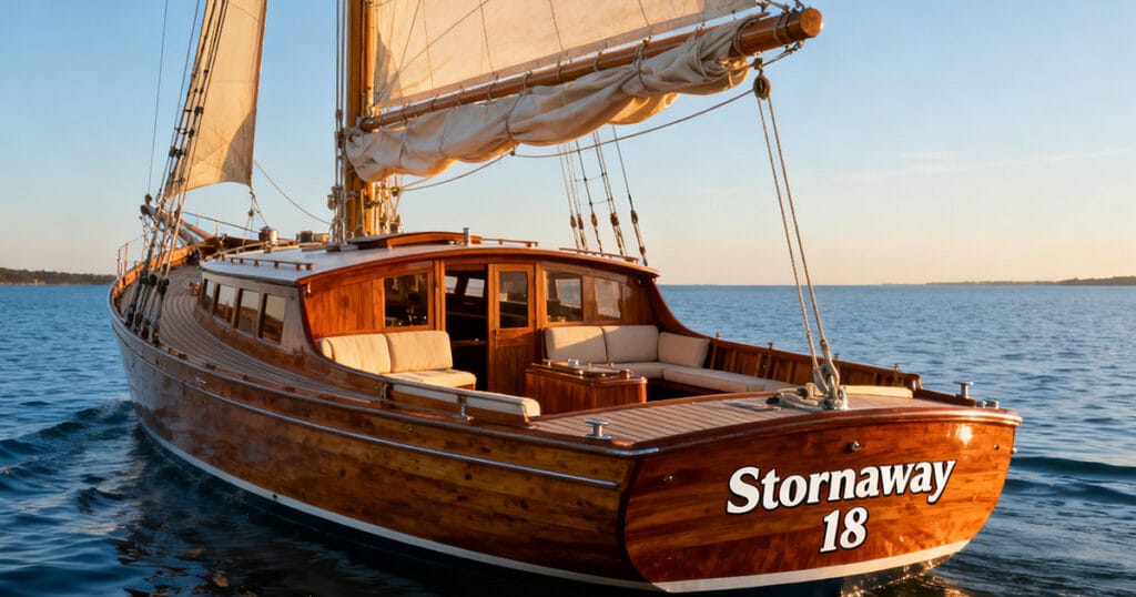 Stornaway 18 safety, family sailing Krabi, safe wooden boat Thailand, kids safe boat trip
